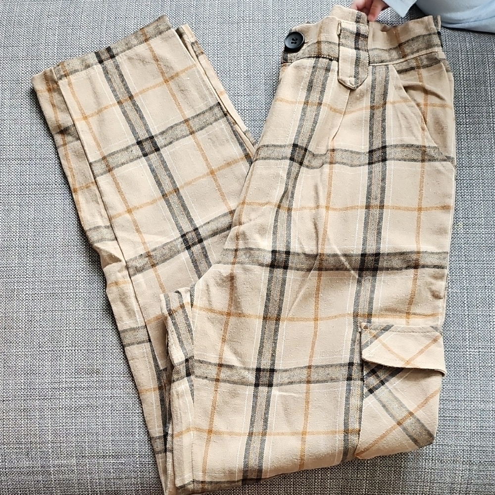 Plaid Tan Pants